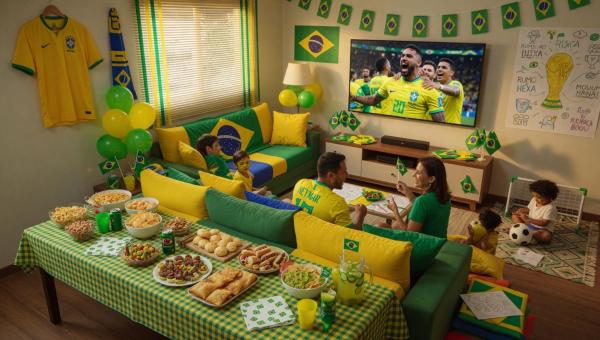 Festa Copa do Mundo em casa: como organizar um encontro para assistir aos jogos do Brasil com amigos e família